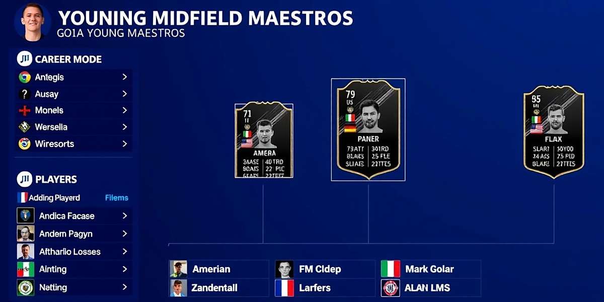 Goa Young Midfield Maestros - Build Your Football Career Goa Young Midfield Maestros career mode showing player development stats